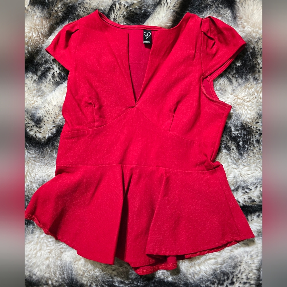 Red Windsor Peplum top Size large